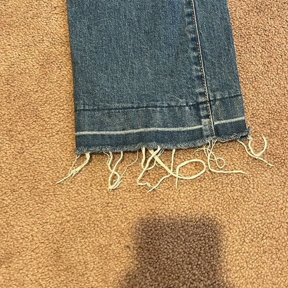 Isabel maternity, ankle length, straight leg, raw hem maternity jeans - Picture 3 of 5